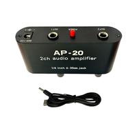 GKYQVE Amplificateur avec entrée équilibrée Microphone à condensateur professionnel AP20 6,5 mm 6,5 mm améliore le son double canal instrument d'entrée équilibrée