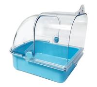 GKYQVE Baignoire à suspendre pour cage à perruches - Pour salle de douche transparente - Pour petites cages à oiseaux