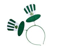 GKYQVE Bandeau de fête de la StPatricks avec accessoires pour cheveux - Chapeau de trèfle irlandais pour adultes et enfants