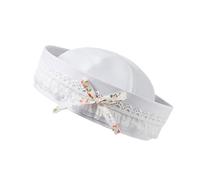 GKYQVE Bérets à motif papillon - Chapeau hôtesse de l'air - Style décontracté - Pour femme - Accessoires de costume pour adulte - Voile, blanc, Taille unique