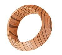 GKYQVE Bracelet en bois léger et empilable à motif géométrique fabriqué à la main pour femme - Bijoux décontractés ou formels - Bracelet en bois décontracté pour un usage quotidien, taille unique