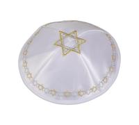 GKYQVE Casquette traditionnelle brodée Kippa pour homme - Respirant - Synagogue Yarmulke - Cérémonies et couvre-chefs quotidiens religieux, doré, Taille unique