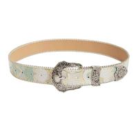 GKYQVE Ceinture occidentale esthétique pour robe pantalon ethnique en relief imprimé fleur ceinture femme fille vintage accessoire de taille western cowgirl, bleu clair, taille unique