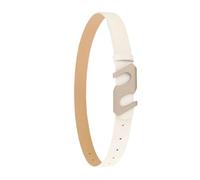 GKYQVE Chaîne de taille décontractée punk pour boucle de cowgirl élégante rétro ovale tendance des années 2000 pour les femmes, Bouton pression S Blanc, taille unique