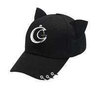GKYQVE Chapeau de baseball avec oreilles de chaton pour femmes, polyvalent, pour concert, spectacles d'idoles, respirant, pour adultes, chapeau de sport, Modèle enfant, Taille unique