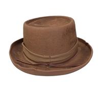 GKYQVE Chapeau Fedoras de détresse pour homme et femme avec ceinture, costume de jeu de rôle, chapeaux de cowboy hippies, spectacles sur scène, chapeaux de cowboy pour fête à thème