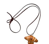 GKYQVE Collier à breloques multi-usages avec couronne bagel et bretzel souriant Miniatures Accessoire de mode Artisanat Pendentifs