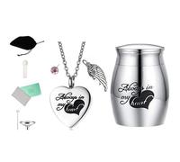 GKYQVE Collier de rangement coloré en forme de cœur pour cendres - Peut s'ouvrir et fermer - Pour collier urne souvenir d'un propriétaire d'animal, collier urne pour animal domestique