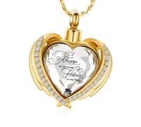 GKYQVE Collier en acier inoxydable avec pendentif boîte à cendres pour animal domestique - Design élégant - Chaîne adaptée pour un usage quotidien - Conteneur à cendres ouvert, taille unique, Comme