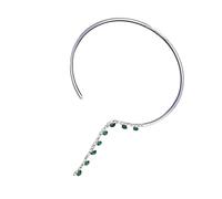 GKYQVE Collier tendance émeraude pour femme élégant strass ouvert collier ras du cou bijoux tendance