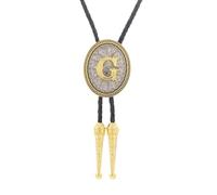 GKYQVE Cravate délicate pour homme western cowgirls cravate en métal carnavals bijoux costume adulte adolescent collier bolo cravate homme approvisionnement cravates homme, Lettre G, taille unique