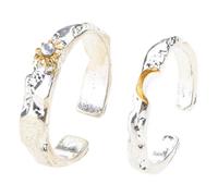 GKYQVE Élégant ensemble de bagues en forme de cœur avec motif soleil et lune pour couples pour anniversaires de mariage