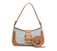 GKYQVE Élégant sac à bandoulière en cuir synthétique décontracté, grande capacité, sac à main sous les aisselles, sac à main avec sangle réglable, sac à main doublé en polyester, marron, One Size