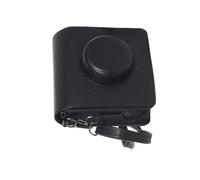 GKYQVE Étui de protection en cuir PU résistant aux chocs pour appareil photo - Texture cuir - Convient pour les étuis de série large, Noir