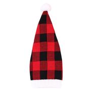 GKYQVE Festival Elfes Bonnet tricoté rayé pour adulte enfant Chaud Hiver Noël Bonnets de Père Noël pour hommes et femmes Fête tricotée