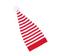 GKYQVE Festival Elfes Bonnet tricoté rayé pour adulte enfant Chaud Hiver Noël Bonnets de Père Noël pour hommes et femmes Fête tricotée