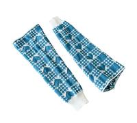 GKYQVE Jambières évasées vintage carrées pour femme - En tricot côtelé - Couvre-bottes extensibles - Couvre-bottes en tricot extensible, bleu, taille unique
