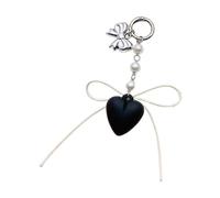 GKYQVE Joli pendentif en forme de cœur pour sac à main - Texture en alliage - Ornement à suspendre pour une fête quotidienne, Noir , taille unique