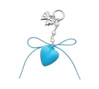 GKYQVE Joli pendentif en forme de cœur pour sac à main - Texture en alliage - Ornement à suspendre pour une fête quotidienne, bleu, taille unique