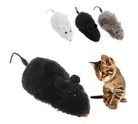 GKYQVE Jouet en peluche interactif pour chaton - Pour souris en mouvement automatique - Jouet à remonter - Mouvement mécanique - Jouets interactifs pour chats