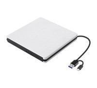 GKYQVE Lecteur DVD externe universel USB C et USB 3.0 avec plateau de chargement pour 10, 8, 7, lecteur DVD externe avec plateau de chargement