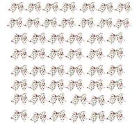 GKYQVE Lot de 50 grands nœuds de Noël uniques avec motif à pois pour décoration saisonnière, festival, cadeau