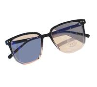 GKYQVE Lunettes surdimensionnées pour homme et femme - Lunettes tendance sans monture fine pour geeks, b