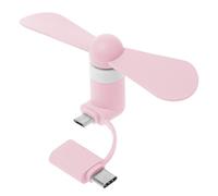 GKYQVE Mini ventilateur USB 2 en 1 de type C pour téléphones Android Micro USB (rose)
