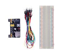 GKYQVE Module d'alimentation MB102 pour platine d'expérimentation 3,3 V/5 V 830 points sans soudure + 65 fils de raccordement flexibles Kit de développement électronique