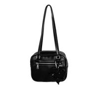 GKYQVE Petit sac à main carré tendance coréenne sophistiqué, sac à bandoulière en cuir PU, sac sous les bras pour femmes et filles, sac à main d'école japonais, Noir , One Size
