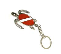 GKYQVE Porte-clé robuste en alliage de zinc avec drapeaux - Accessoire coloré pour voyageurs, Tortue, taille unique