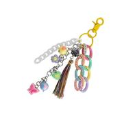GKYQVE Porte-clés en acrylique avec pendentif en forme de papillon et fleur pour un usage quotidien - Accessoire élégant pour adolescent, jaune, taille unique