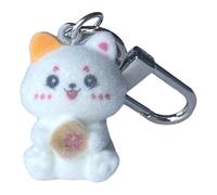 GKYQVE Porte-clés en peluche douce au toucher fait à la main pour apporter du plaisir et un bon cadeau pour une utilisation quotidienne ou une fête, Mot Chaton pour cheveux, taille unique