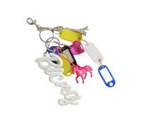 GKYQVE Porte-clés en silicone pour sac en forme de lettre - Pendentif décoratif - Convient pour un cadeau romantique - Accessoire en forme de cœur, Cheval rose rouge, taille unique