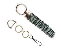 GKYQVE Porte-clés multifonction en alliage de zinc avec sangle de téléphone élégante en tissu pour un transport quotidien portable en alliage de zinc porte-clés breloque de téléphone, Amy Green