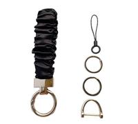 GKYQVE Porte-clés multifonction en alliage de zinc avec sangle de téléphone élégante en tissu pour un transport quotidien portable en alliage de zinc porte-clés breloque de téléphone, Noir , taille