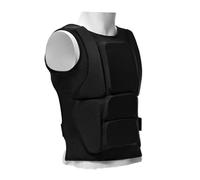 GKYQVE Protège-poitrine d'entraînement de karaté en polyester doublé de mousse contre les chocs - Ajustement réglable - Sangles réglables - Protections de poitrine pour karaté