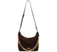 GKYQVE Sac à bandoulière rétro pour femmes et filles, sac à bandoulière en cuir léger avec poches zippées, sangle réglable, sac à bandoulière en cuir français, café, One Size