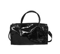 GKYQVE Sac à bandoulière transparent coloré avec grande capacité en PVC pour organiser des articles de toilette et des voyages d'affaires, Noir , One Size