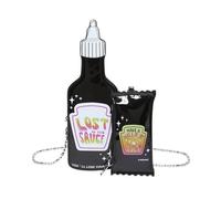 GKYQVE Sac banane tendance pour filles amusant et compact, sac à main pour femme, sac à bandoulière pour les sorties, sac à main décontracté à usage quotidien, Noir , One Size