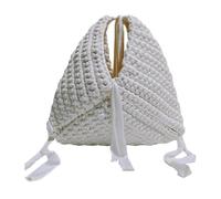 GKYQVE Sac de soirée triangulaire structuré tressé à la main - Couleur bonbon - Tendance - Sac à main quotidien essentiel - Sac à main géométrique élégant, G, One Size