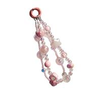 GKYQVE Sangle de téléphone perlée multifonction pour décoration mobile - Cordon de téléphone à perles tendance pour smartphones - Utilisation quotidienne et voyage - Élégante pochette pour smartphone