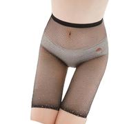 GKYQVE Short de motard en résille transparent en maille élastique taille haute pour cycliste, b, Taille unique