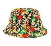 GKYQVE SummerBeach Chapeau Seau pour Pêche Camping Respirant Pêche Femme Printemps Imprimé Street Snap Soleil Extérieur Chapeau de Soleil pour Camping, jaune, Taille unique
