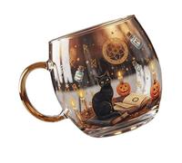GKYQVE Tasses en verre à motif d'Halloween pour un usage quotidien, passent au lave-vaisselle, 200 ml, tasses peintes