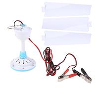 GKYQVE Ventilateur de plafond domestique 12 V avec câble de 2,4 m pour maison, lit, camping, bureau, portable, silencieux, rechargeable, flexible, petit avec clip