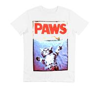 GL BOUTIK T-SHIRTJAWS - Imprime Chat - Parodie Film Les Dents DE LA MER (XL)