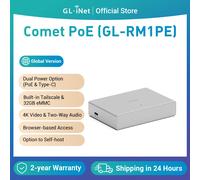 GL.iNet Comet PoE (GL-RM1PE) KVM à distance Internet, alimentation PoE/type-c, 4K @ 30Fps, EMMC 32 Go, échelle arrière, puissance mgmt, pour commutateur KVM RM1PE With ATX Board