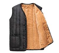 GL SUIT Femmes Gilet matelassé Grand-mère Léger Corps Chaud Gilet Confortable Vieille Dame doublé Polaire Hiver Gilet sans Manches Manteau de Veste pour Travelling à Pied,Noir,L