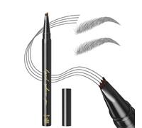 GL-Turelifes Eyebrow Pencil Microblading Pen Liquid Eyebrow Pen Micro 4 Tip Brow Pen Long Lasting Waterproof & Smudge Natural Eyebrow Makeup (#03 gris)
